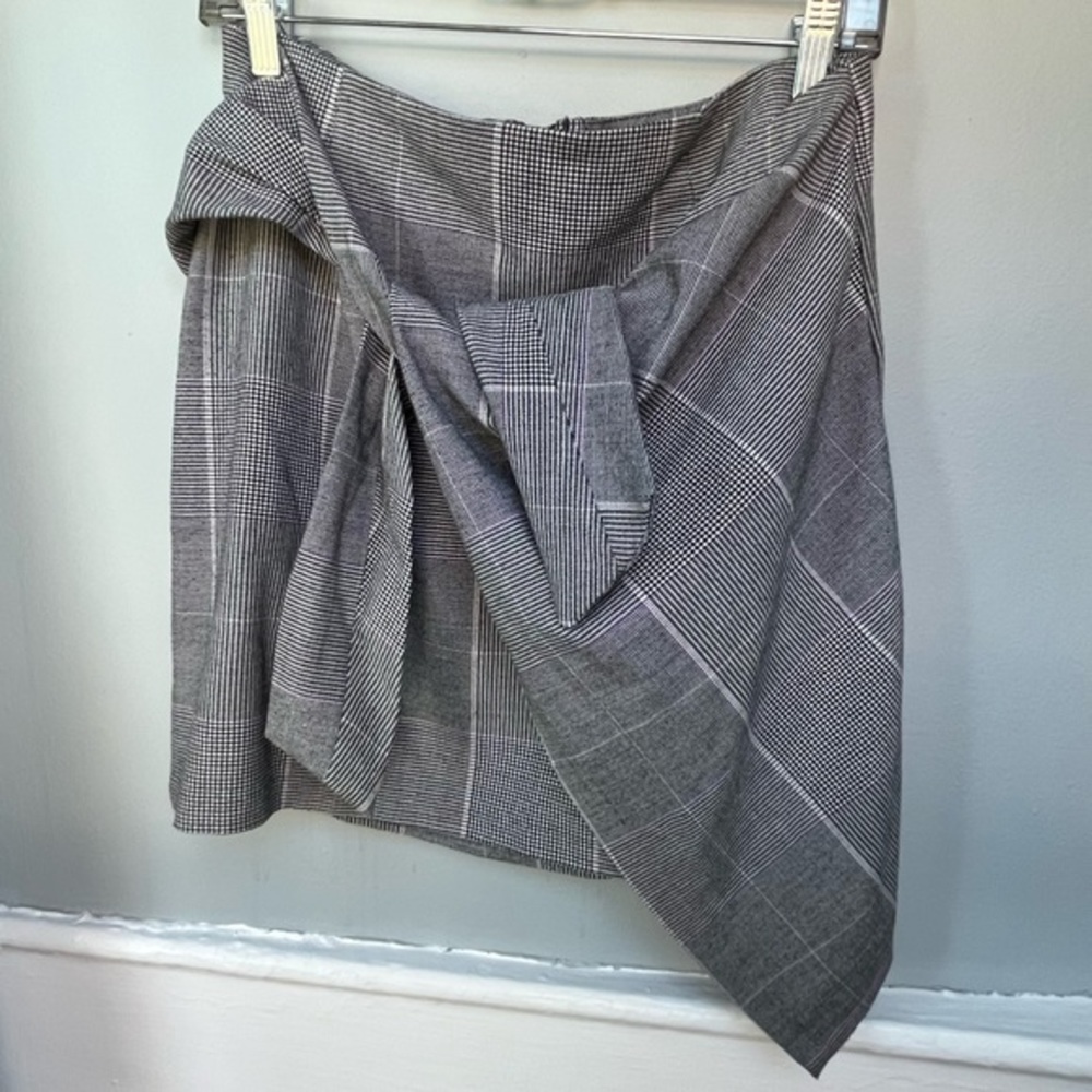 Who What‎ Wear Plaid & Houndstooth Skirt with Bow | Size 4 / 30 in
